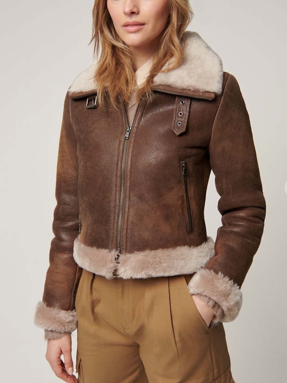 Overland Lacey Sheepskin Bomber Jacket